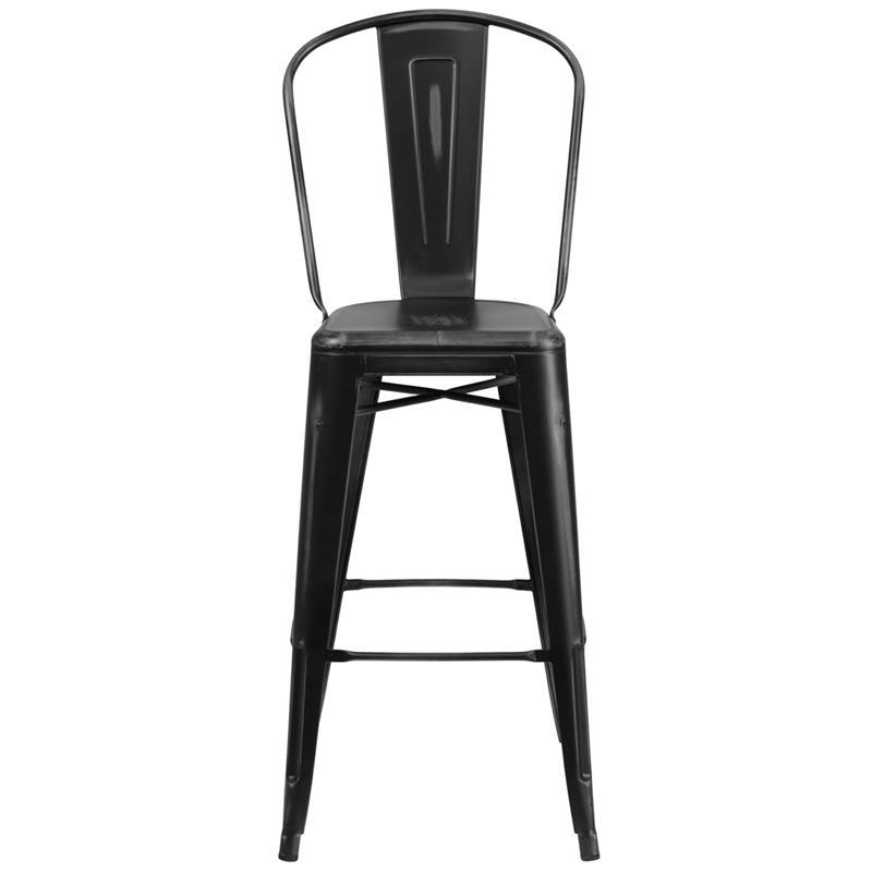 Stackable 30'' metal barstool