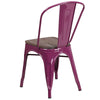 Purple Metal Stackable Chair  1
