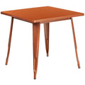 31.5'' Square Copper Metal Indoor-Outdoor Table