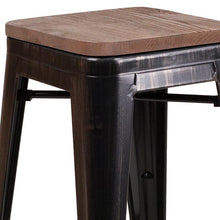 Load image into Gallery viewer, Stool with Square Wood Seat 