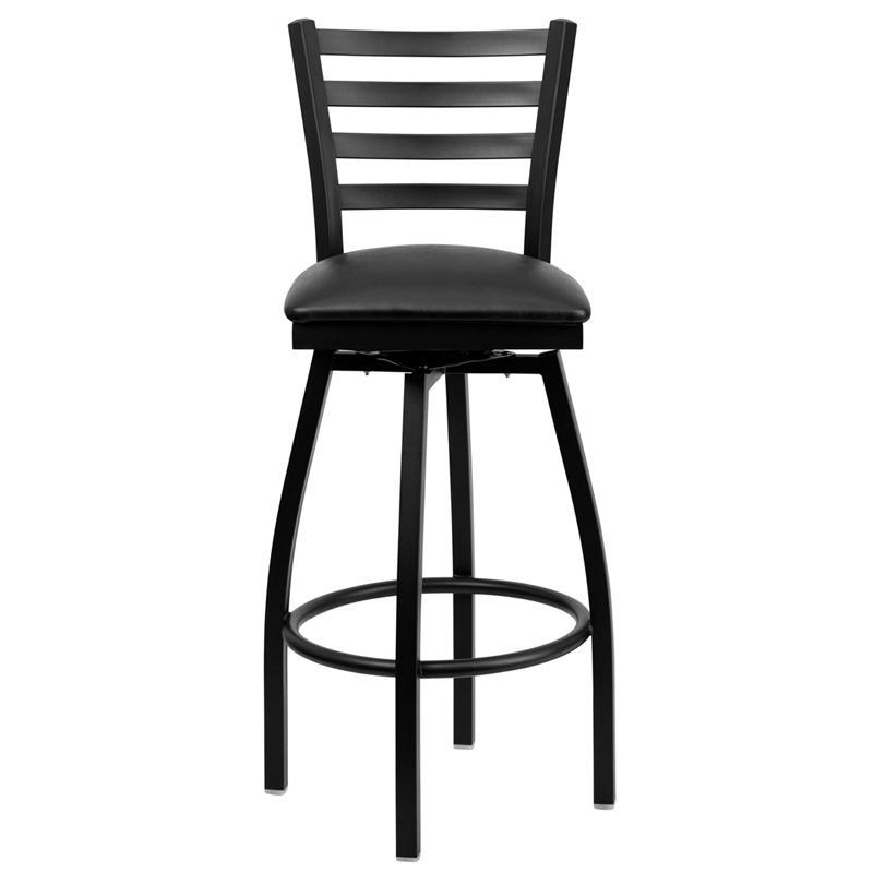 Bar Stool - Black Vinyl Seat