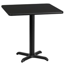 Load image into Gallery viewer, 24&#39;&#39; Square Black Laminate Table Top with 22&#39;&#39; x 22&#39;&#39; Table Height Base