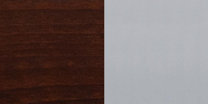 Silver Slat Back Metal Restaurant Chair - Walnut Wood Seat