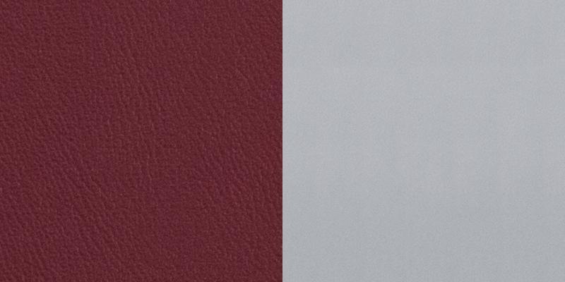 Silver Metal Restaurant Barstool - Burgundy Vinyl Seat