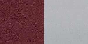 Silver Metal Restaurant Barstool - Burgundy Vinyl Seat