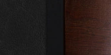 Load image into Gallery viewer, HERCULES Series Black Slat Back Metal Restaurant Chair - Walnut Wood Back, Black Vinyl Seat