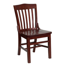 Load image into Gallery viewer, HERCULES Series School House Back Mahogany Wood Restaurant Chair