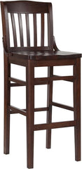 HERCULES Series School House Back Walnut Wood Restaurant Barstool