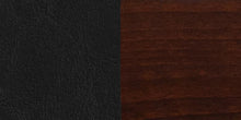 Load image into Gallery viewer, Darby Series Slat Back Walnut Wood Restaurant Chair - Black Vinyl Seat