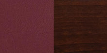 Load image into Gallery viewer, Darby Series Slat Back Walnut Wood Restaurant Chair - Burgundy Vinyl Seat