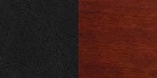 Load image into Gallery viewer, DARBY Series Slat Back Mahogany Wood Restaurant Barstool - Black Vinyl Seat