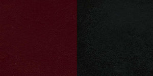 HERCULES Series Black Window Back Metal Restaurant Barstool - Burgundy Vinyl Seat