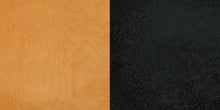 Load image into Gallery viewer, HERCULES Series Black Window Back Metal Restaurant Barstool - Natural Wood Seat