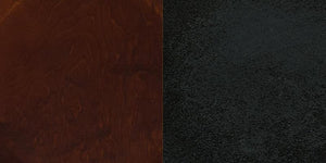 HERCULES Series Black Window Back Metal Restaurant Barstool - Walnut Wood Seat