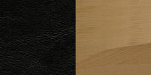 Load image into Gallery viewer, HERCULES Series Ladder Back Natural Wood Restaurant Barstool - Black Vinyl Seat