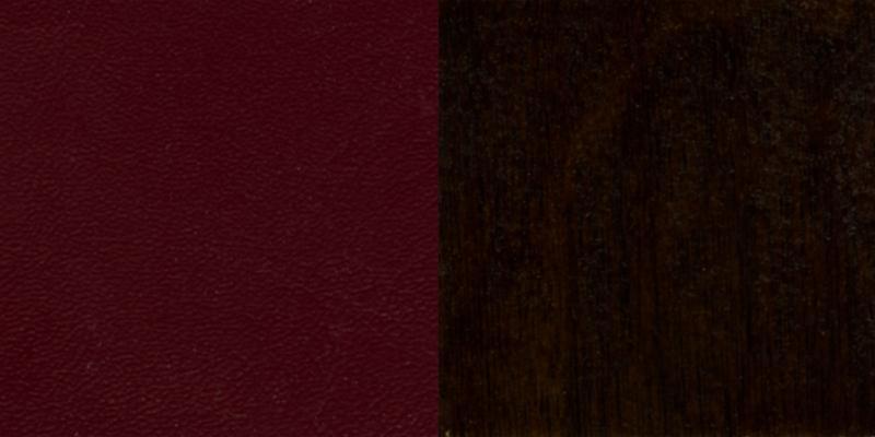 HERCULES Series Ladder Back Walnut Wood Restaurant Barstool - Burgundy Vinyl Seat