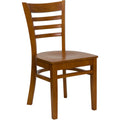 HERCULES Series Ladder Back Cherry Wood Restaurant Chair