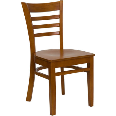 HERCULES Series Ladder Back Cherry Wood Restaurant Chair
