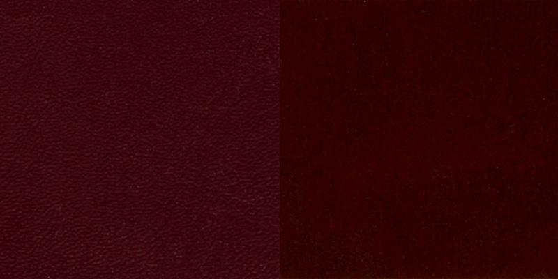 HERCULES Series Ladder Back Mahogany Wood Restaurant Chair - Burgundy Vinyl Seat