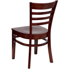 Load image into Gallery viewer, HERCULES Series Ladder Back Mahogany Wood Restaurant Chair