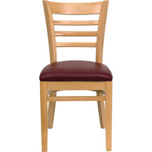 Load image into Gallery viewer, HERCULES Series Ladder Back Natural Wood Restaurant Chair