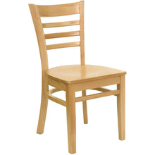 Load image into Gallery viewer, HERCULES Series Ladder Back Natural Wood Restaurant Chair
