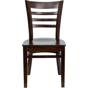 HERCULES Series Ladder Back Walnut Wood Restaurant Chair