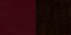 HERCULES Series Vertical Slat Back Walnut Wood Restaurant Chair - Burgundy Vinyl Seat