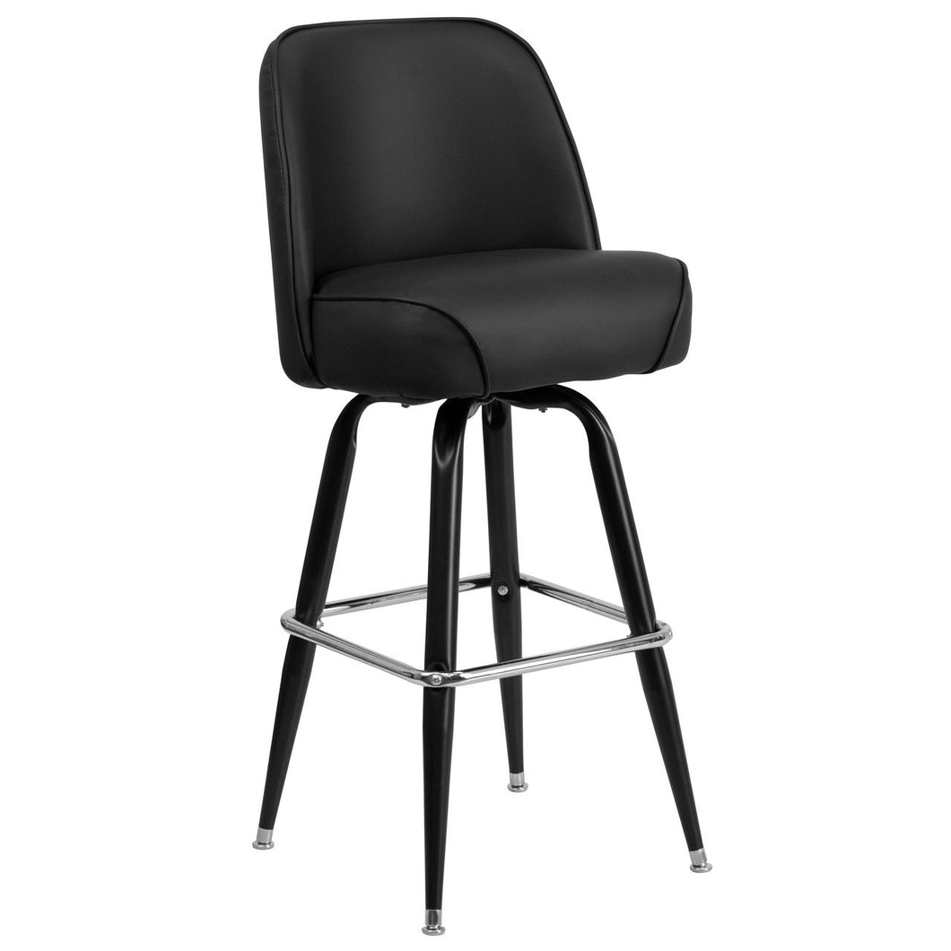 Metal Barstool with Swivel Bucket Seat