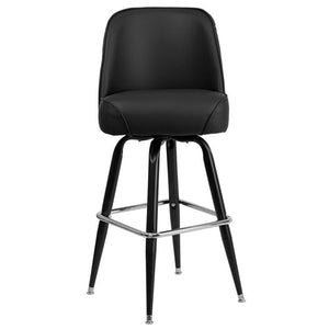 Metal Barstool with Swivel Bucket Seat by Flash Furniture