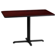 Load image into Gallery viewer, 24&#39;&#39; x 42&#39;&#39; Rectangular Mahogany Laminate Table Top with 22&#39;&#39; x 30&#39;&#39; Table Height Base