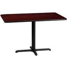 Load image into Gallery viewer, 30&#39;&#39; x 48&#39;&#39; Rectangular Mahogany Laminate Table Top with 22&#39;&#39; x 30&#39;&#39; Table Height Base