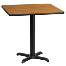 Load image into Gallery viewer, 24&#39;&#39; Square Natural Laminate Table Top with 22&#39;&#39; x 22&#39;&#39; Table Height Base
