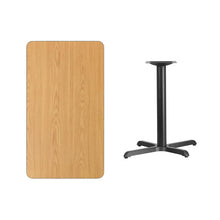 Load image into Gallery viewer, 24&#39;&#39; x 42&#39;&#39; Rectangular Natural Laminate Table Top with 22&#39;&#39; x 30&#39;&#39; Table Height Base