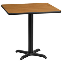 Load image into Gallery viewer, 30&#39;&#39; Square Natural Laminate Table Top with 22&#39;&#39; x 22&#39;&#39; Table Height Base