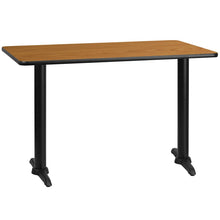 Load image into Gallery viewer, 30&#39;&#39; x 48&#39;&#39; Rectangular Natural Laminate Table Top with 5&#39;&#39; x 22&#39;&#39; Table Height Bases