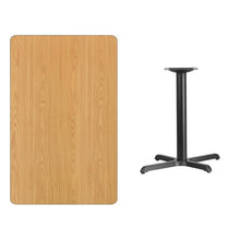Load image into Gallery viewer, 30&#39;&#39; x 48&#39;&#39; Rectangular Natural Laminate Table Top with 22&#39;&#39; x 30&#39;&#39; Table Height Base