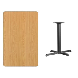 30'' x 48'' Rectangular Natural Laminate Table Top with 22'' x 30'' Table Height Base