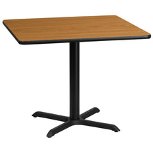 Load image into Gallery viewer, 36&#39;&#39; Square Natural Laminate Table Top with 30&#39;&#39; x 30&#39;&#39; Table Height Base