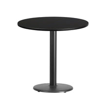 Load image into Gallery viewer, 30&#39;&#39; Round Black Laminate Table Top with 18&#39;&#39; Round Table Height Base