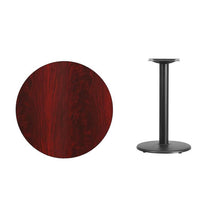 Load image into Gallery viewer, 30&#39;&#39; Round Mahogany Laminate Table Top with 18&#39;&#39; Round Table Height Base