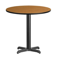 Load image into Gallery viewer, 30&#39;&#39; Round Natural Laminate Table Top with 22&#39;&#39; x 22&#39;&#39; Table Height Base