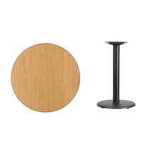 Load image into Gallery viewer, 30&#39;&#39; Round Natural Laminate Table Top with 18&#39;&#39; Round Table Height Base