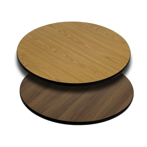 30'' Round Table Top with Natural or Walnut Reversible Laminate Top