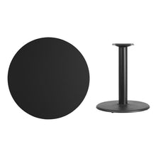 Load image into Gallery viewer, 36&#39;&#39; Round Black Laminate Table Top with 24&#39;&#39; Round Table Height Base