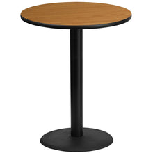 Load image into Gallery viewer, 36&#39;&#39; Round Natural Laminate Table Top with 24&#39;&#39; Round Bar Height Table Base