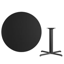 Load image into Gallery viewer, 42&#39;&#39; Round Black Laminate Table Top with 33&#39;&#39; x 33&#39;&#39; Table Height Base