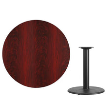 Load image into Gallery viewer, 42&#39;&#39; Round Mahogany Laminate Table Top with 24&#39;&#39; Round Table Height Base