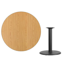 Load image into Gallery viewer, 42&#39;&#39; Round Natural Laminate Table Top with 24&#39;&#39; Round Table Height Base