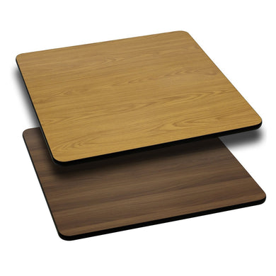 30'' Square Table Top with Natural or Walnut Reversible Laminate Top